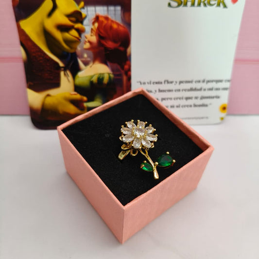 Anillo Fiona Flor Blanca