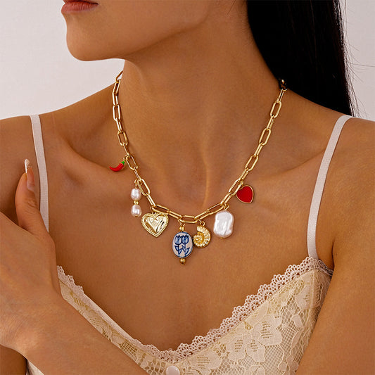 Collar Tulipán Azul