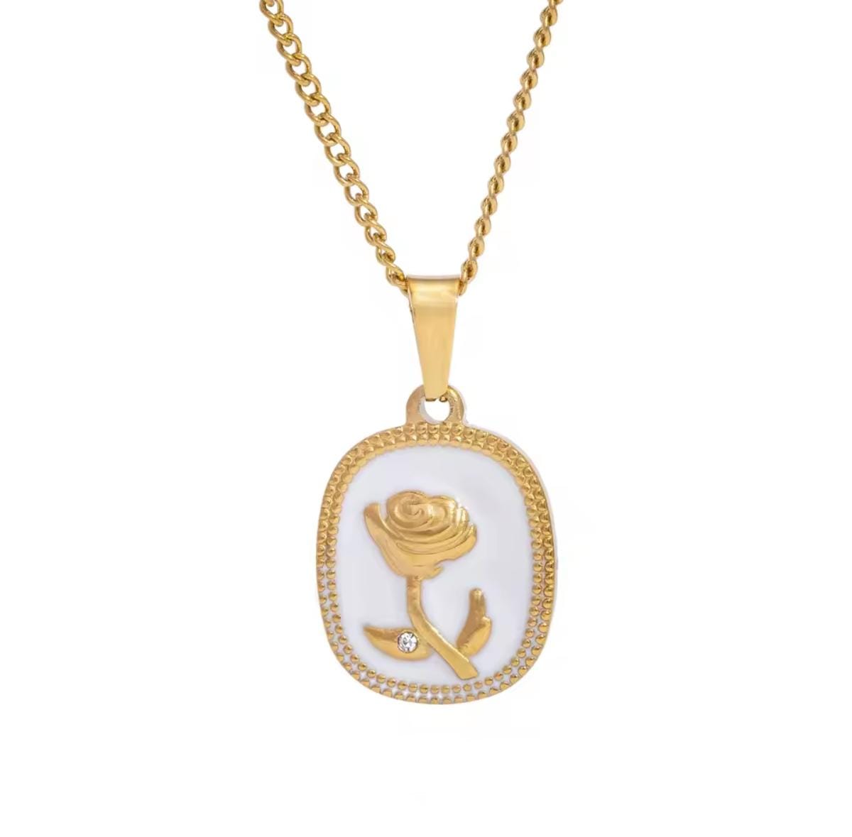 Collar de Rosa en Placa
