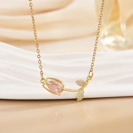 Collar Tulipán Rosa