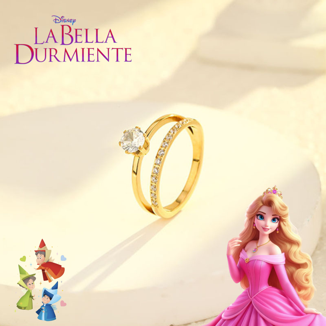 Anillo Doble Inspirado en la Princesa Aurora