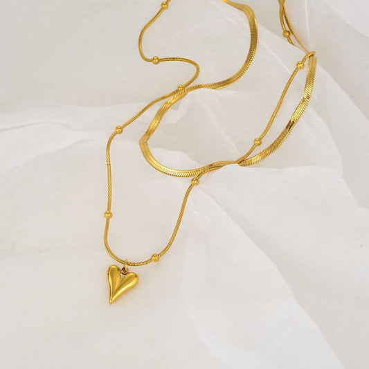 Collar Doble Capa Corazón