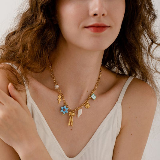 Collar Caracol y Moño🐚