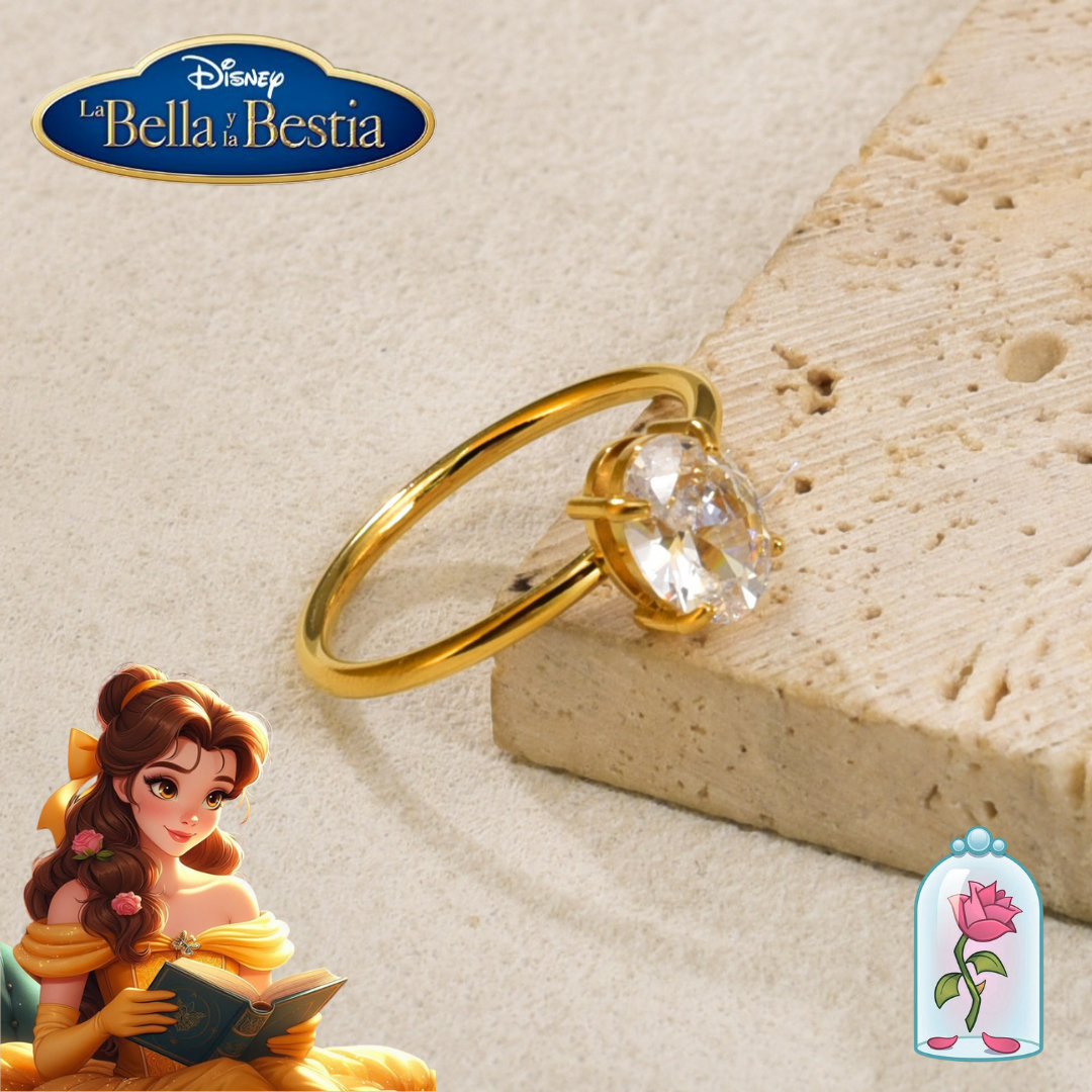 Anillo inspirado en la Princesa Bella 📚🕯️💛