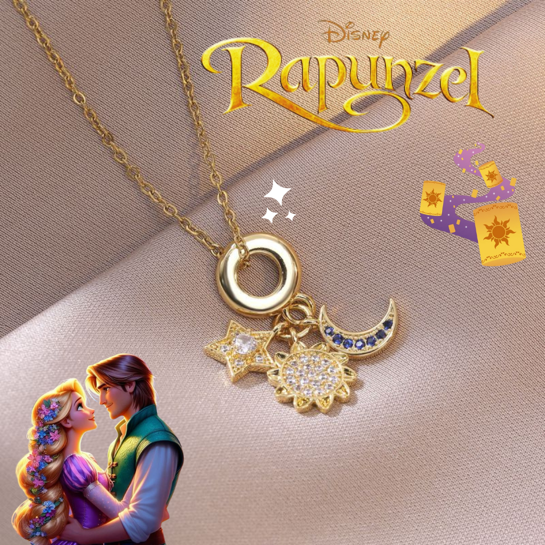 Collar Rapunzel Luna Y Estrellas