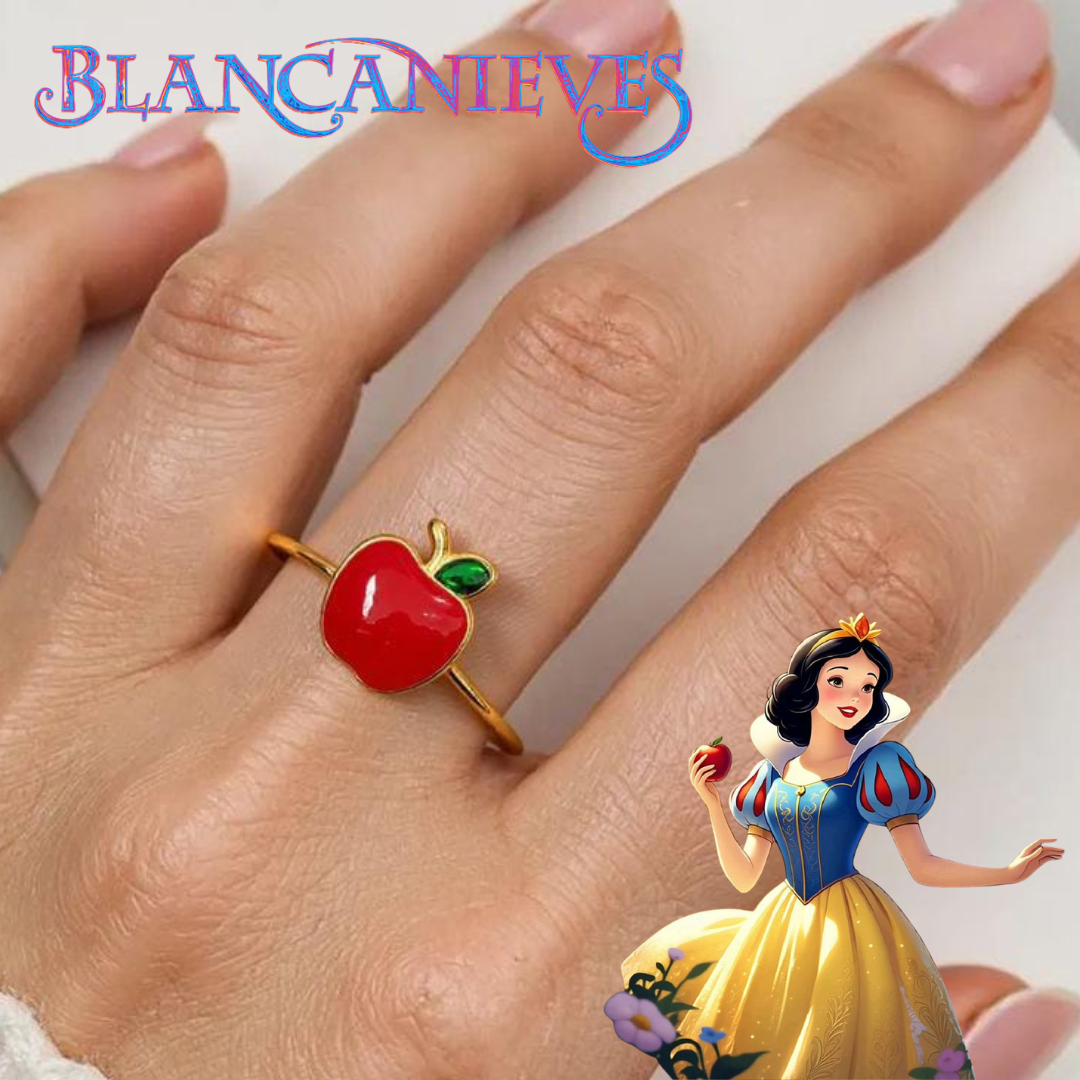 Anillo Blanca Nieves Manzana