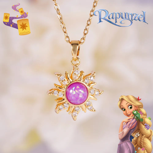 Collar ópalo Morado Inspirado en Rapunzel