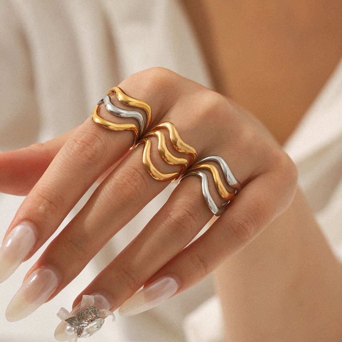 Anillo Triple Olas