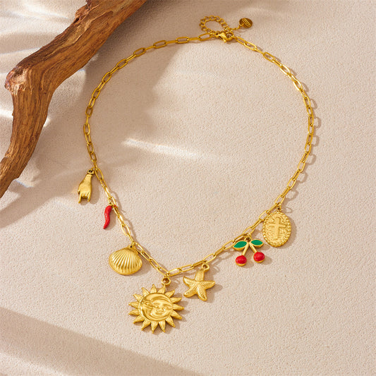 Collar Chunky Charms Cherry