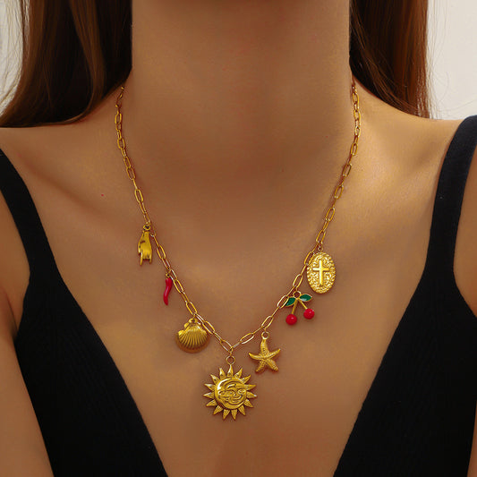 Collar Chunky Charms Cherry