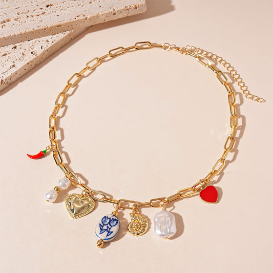 Collar Tulipán Azul