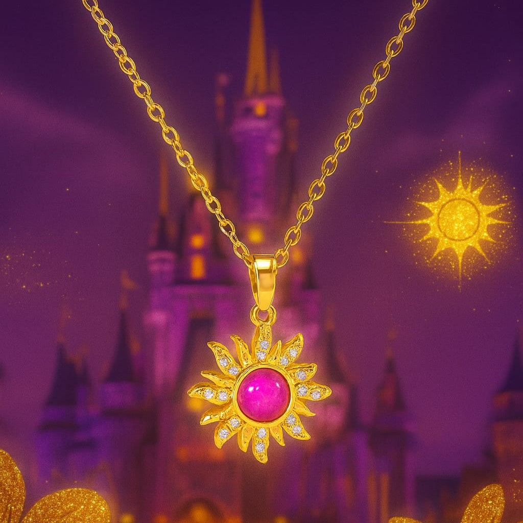 Collar ópalo Morado Inspirado en Rapunzel