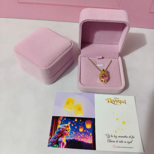 Estuche Terciopelo Rosa Collares