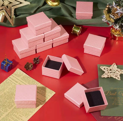 Cajita para Anillos Cuadrada Rosa