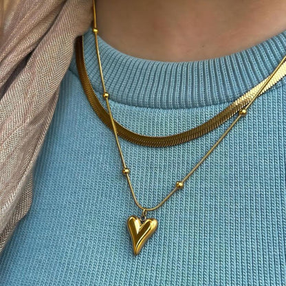 Collar Doble Capa Corazón