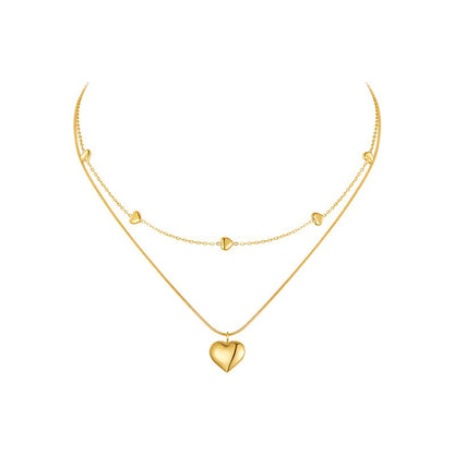 Collar Bi capa Corazones