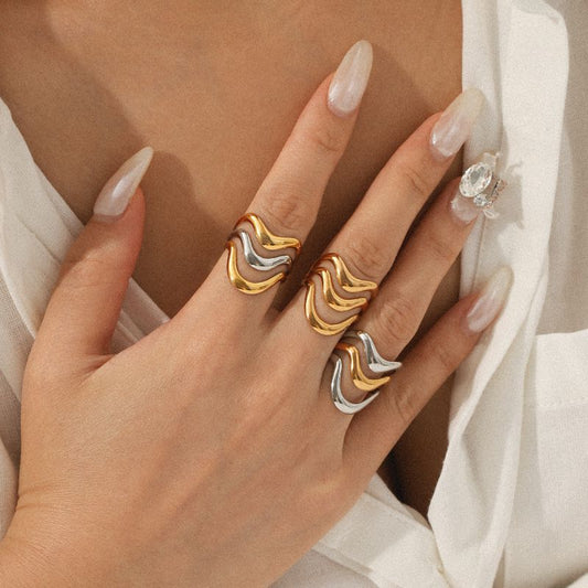 Anillo Triple Olas