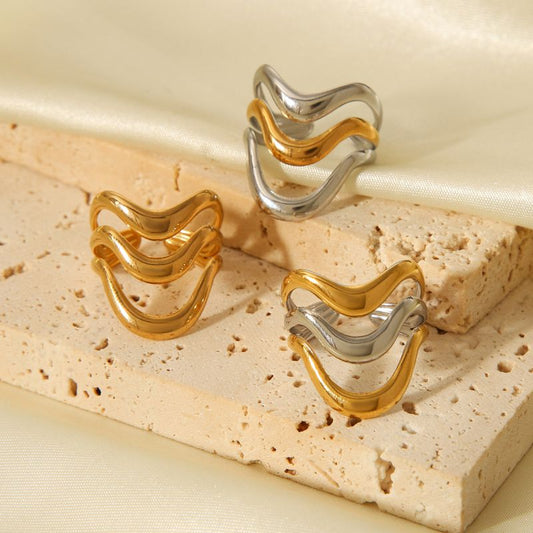 Anillo Triple Olas
