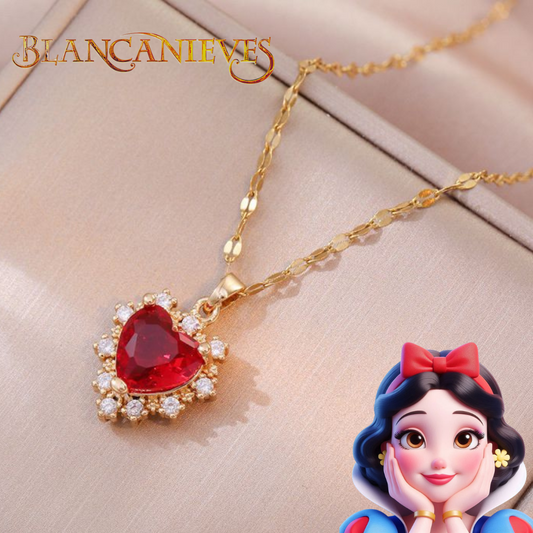 Collar Corazón Blanca Nieves