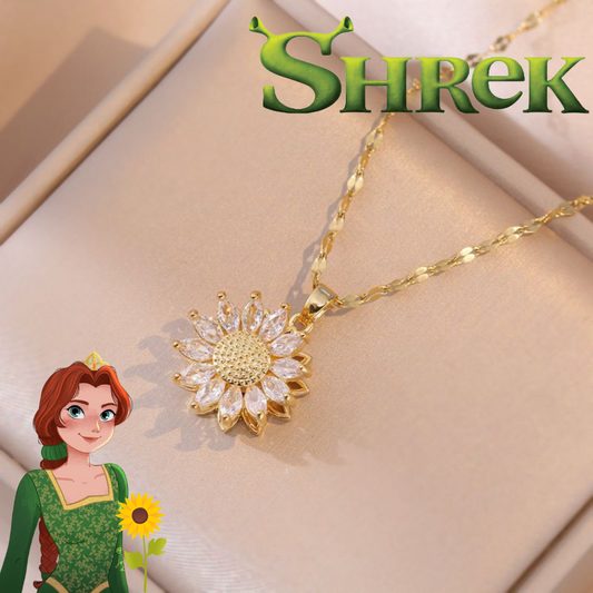 Collar Fiona Flor Giratoria Blanca