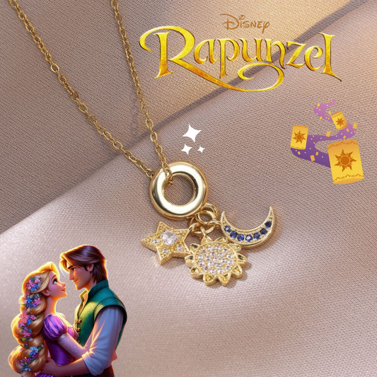Collar Rapunzel Luna Y Estrellas