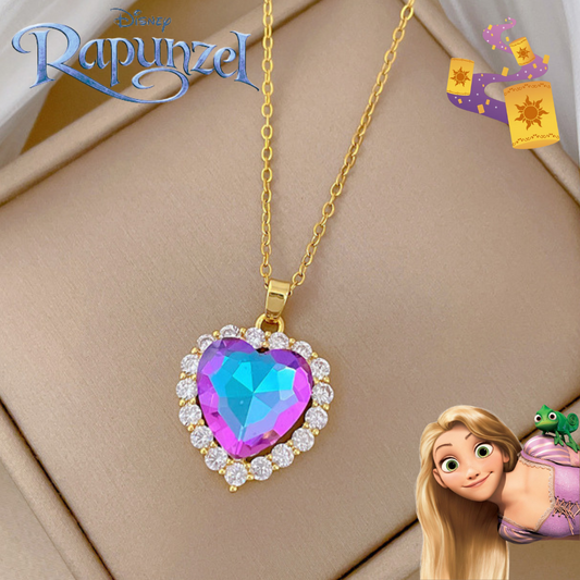 Collar Rapunzel Corazón Tornasol