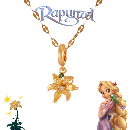 Collar Inspirado en La Flor que da Fulgor Rapunzel✨🥀💜