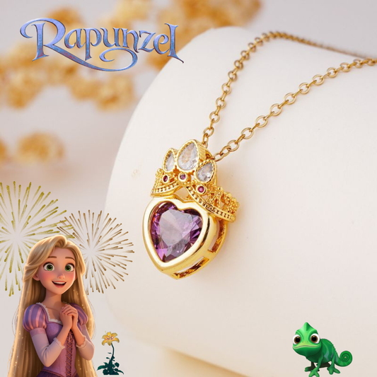Collar Corona Inspirado en Rapunzel🦎👑💜✨