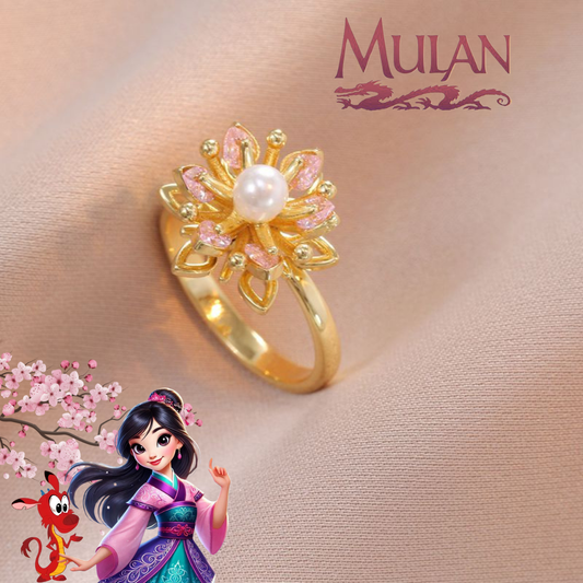Anillo Flor de cerezo Mulán🌸⚔️