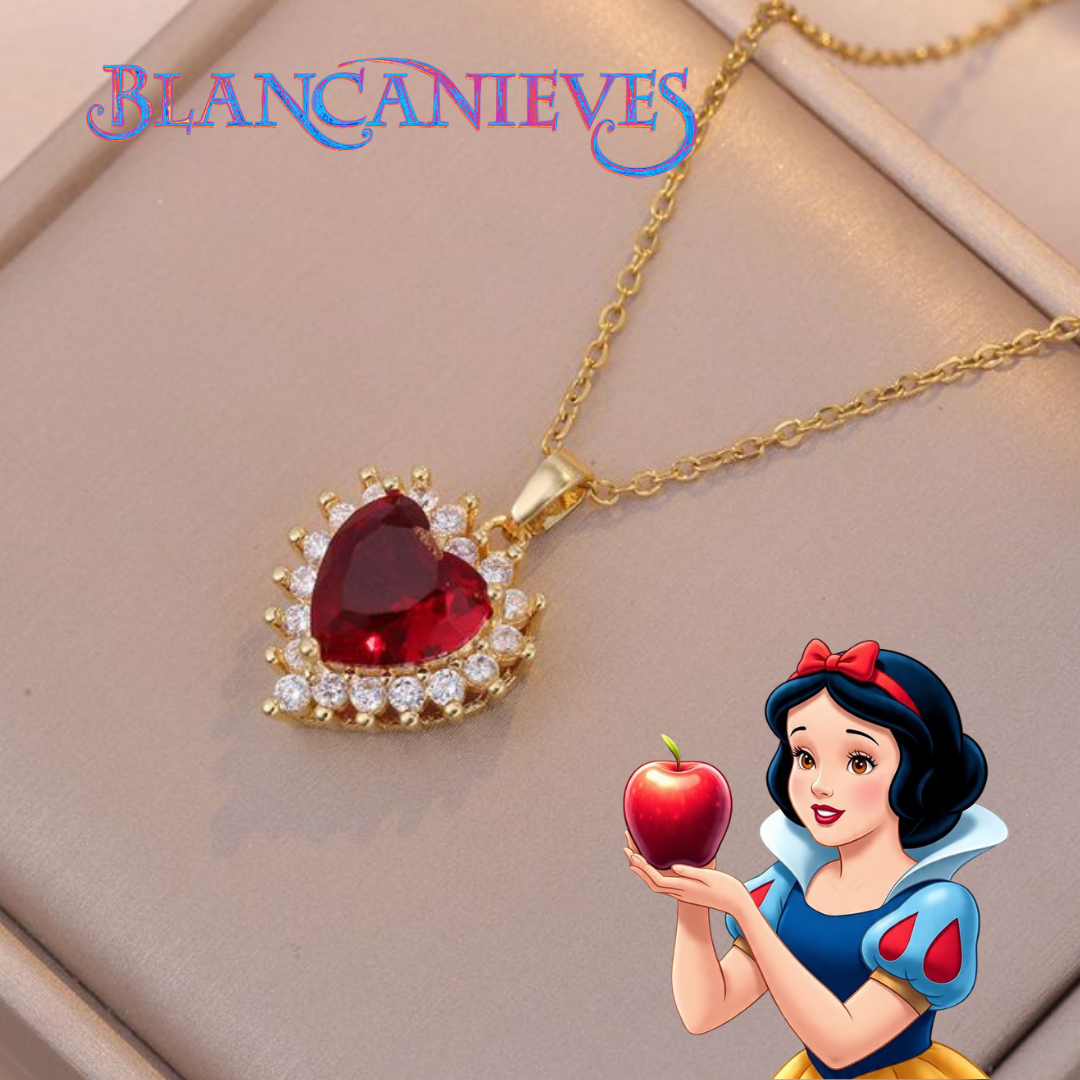 Collar Corazón Blanca Nieves