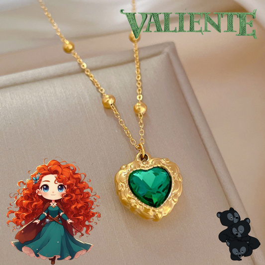 Collar Corazón Inspirado en Mérida🏹💚🐻