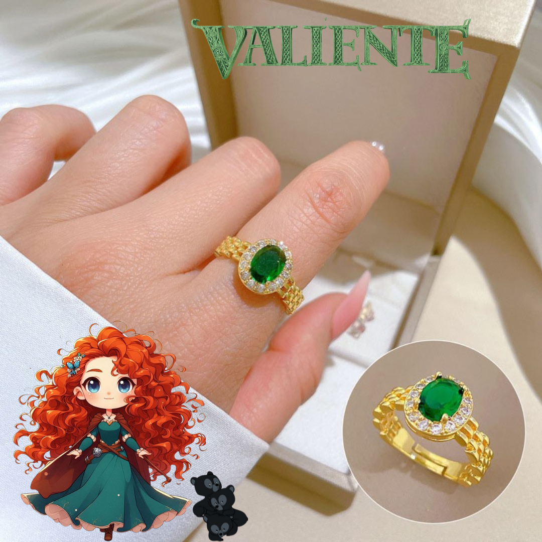 Anillo Oval Inspirado en Merida 🏹💚🐻