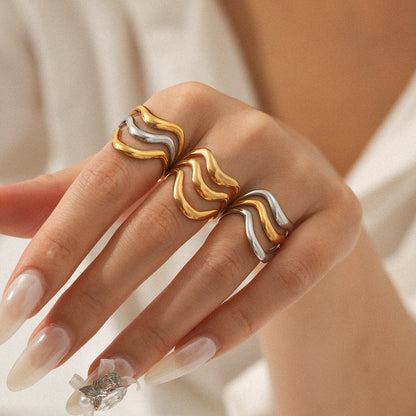 Anillo Triple Olas