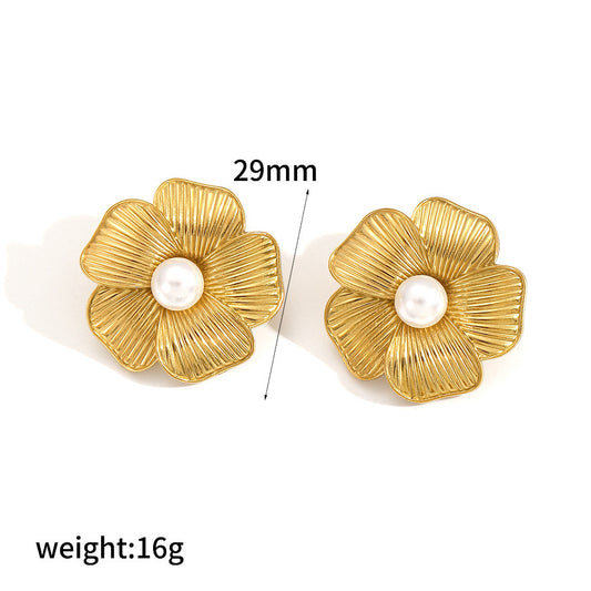 Arete Flor Perlada