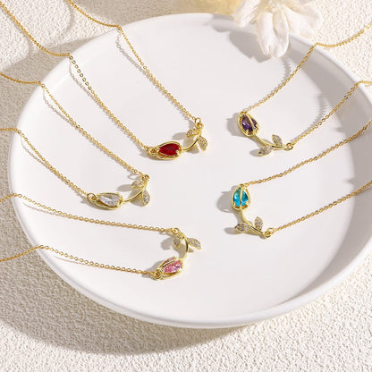 Collar Tulipán Rosa