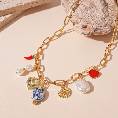 Collar Tulipán Azul